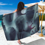 Screaming Horror Ghost 3D Print Beach Sarong Wrap