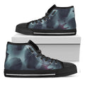 Screaming Horror Ghost 3D Print Black High Top Sneakers