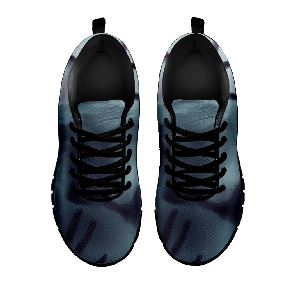 Screaming Horror Ghost 3D Print Black Sneakers