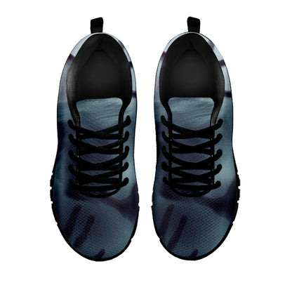 Screaming Horror Ghost 3D Print Black Sneakers