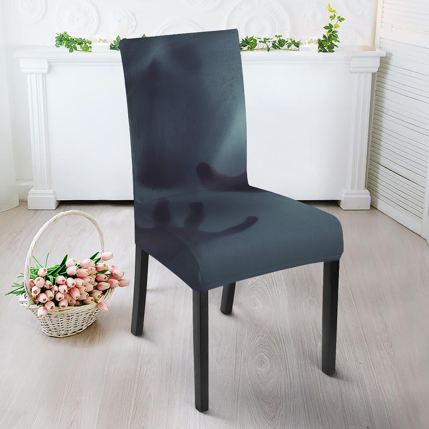 Screaming Horror Ghost 3D Print Dining Chair Slipcover