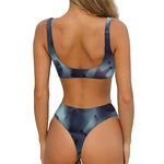 Screaming Horror Ghost 3D Print Front Bow Tie Bikini