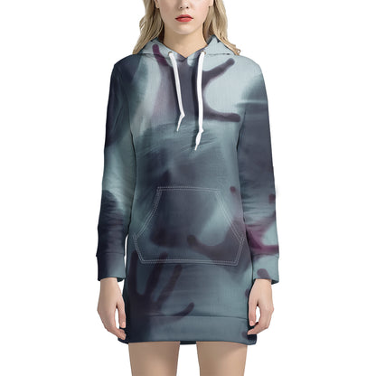 Screaming Horror Ghost 3D Print Hoodie Dress