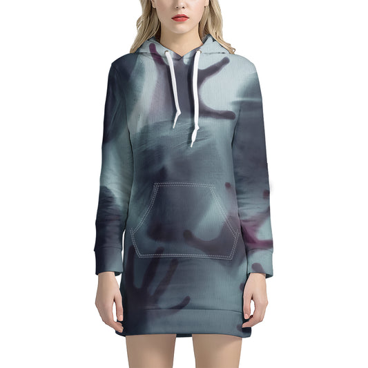 Screaming Horror Ghost 3D Print Hoodie Dress