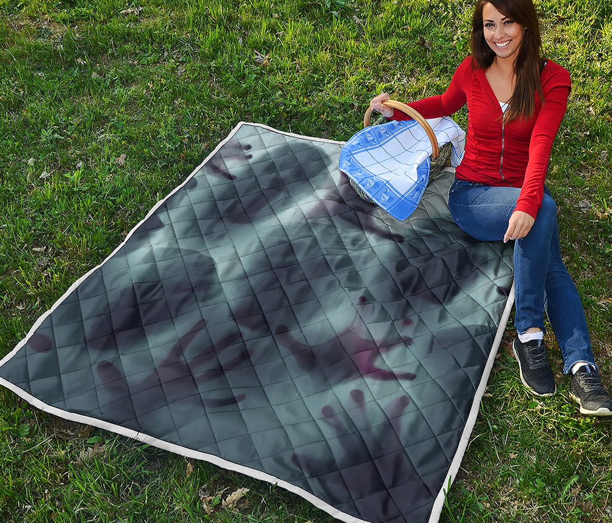 Screaming Horror Ghost 3D Print Quilt