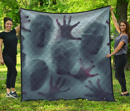 Screaming Horror Ghost 3D Print Quilt