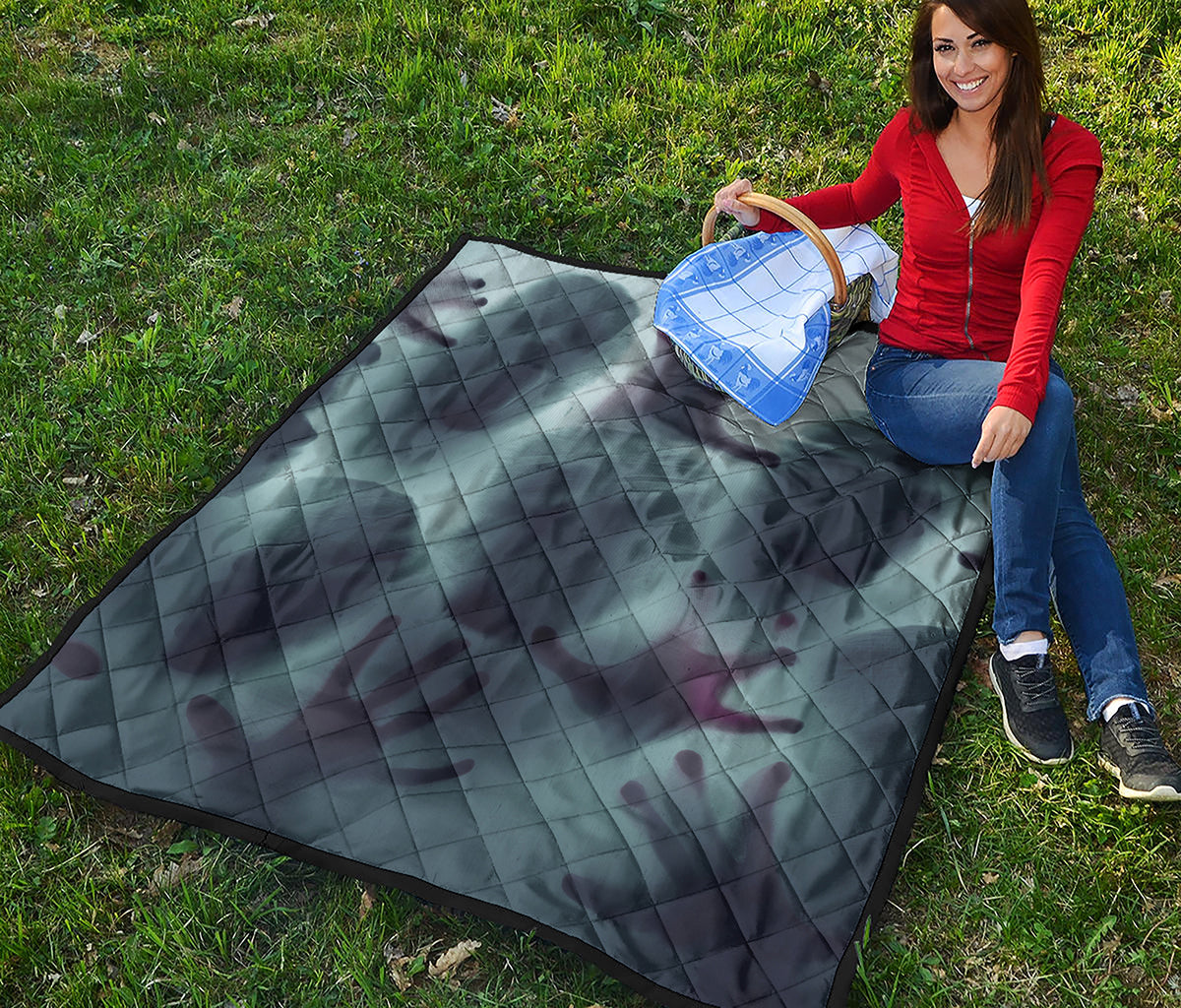 Screaming Horror Ghost 3D Print Quilt