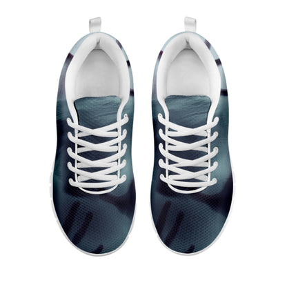 Screaming Horror Ghost 3D Print White Sneakers