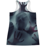 Screaming Horror Ghost 3D Print Women's Racerback Tank Top
