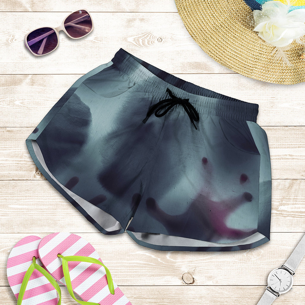 Screaming Horror Ghost 3D Print Women's Shorts