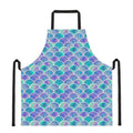 Sea Blue Mermaid Scales Pattern Print Apron