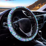 Sea Blue Mermaid Scales Pattern Print Car Steering Wheel Cover