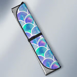 Sea Blue Mermaid Scales Pattern Print Car Sun Shade GearFrost