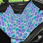 Sea Blue Mermaid Scales Pattern Print Pet Car Back Seat Cover