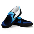 Sea Turtle Family Underwater Print Black Slip On Sneakers