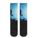 Sea Turtle Family Underwater Print Crew Socks
