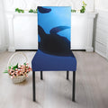 Sea Turtle Family Underwater Print Dining Chair Slipcover