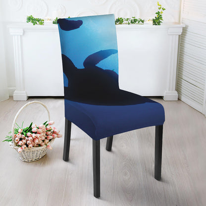 Sea Turtle Family Underwater Print Dining Chair Slipcover
