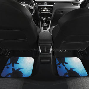 Sea Turtle Family Underwater Print Front and Back Car Floor Mats