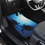 Sea Turtle Family Underwater Print Front and Back Car Floor Mats