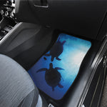 Sea Turtle Family Underwater Print Front and Back Car Floor Mats