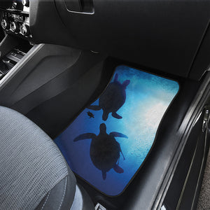 Sea Turtle Family Underwater Print Front Car Floor Mats