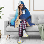 Sea Turtle Family Underwater Print Hooded Blanket