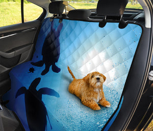 Sea Turtle Family Underwater Print Pet Car Back Seat Cover