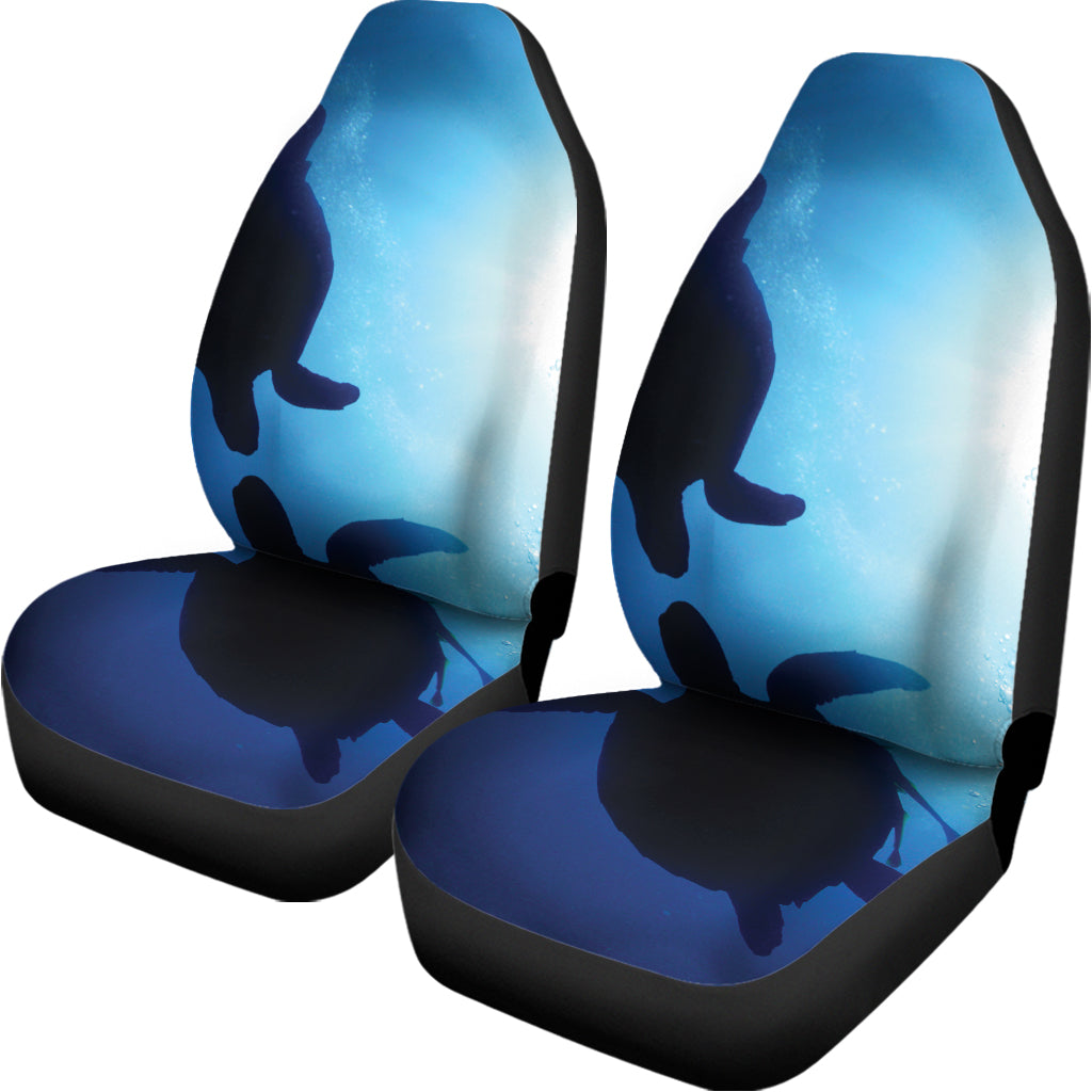 Sea Turtle Family Underwater Print Universal Fit Car Seat Covers