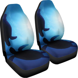 Sea Turtle Family Underwater Print Universal Fit Car Seat Covers