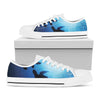 Sea Turtle Family Underwater Print White Low Top Shoes