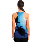 Sea Turtle Family Underwater Print Women's Racerback Tank Top