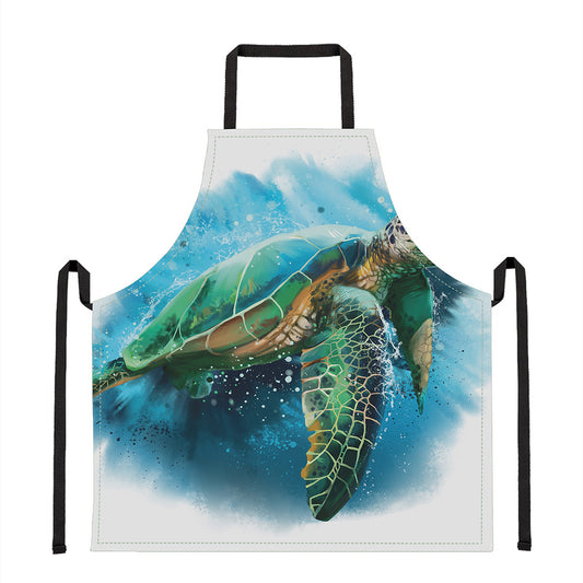 Sea Turtle Painting Print Apron