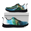 Sea Turtle Painting Print Black Running Shoes