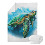 Sea Turtle Painting Print Blanket
