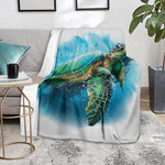 Sea Turtle Painting Print Blanket