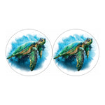 Sea Turtle Painting Print Car Coasters