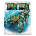 Sea Turtle Painting Print Duvet Cover Bedding Set