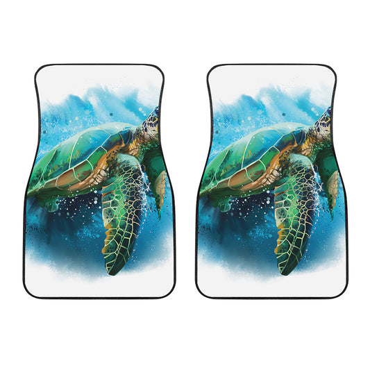 Sea Turtle Painting Print Front Car Floor Mats