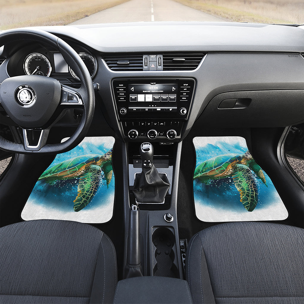Sea Turtle Painting Print Front Car Floor Mats