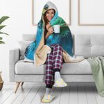 Sea Turtle Painting Print Hooded Blanket