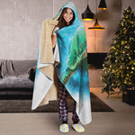 Sea Turtle Painting Print Hooded Blanket