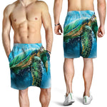 Sea Turtle Painting Print Men's Shorts
