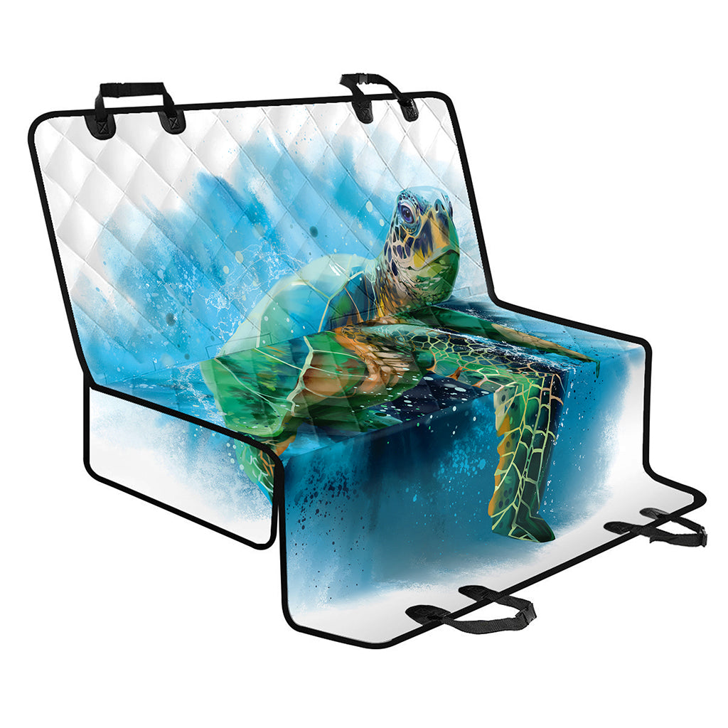 Sea Turtle Painting Print Pet Car Back Seat Cover