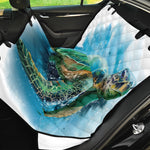 Sea Turtle Painting Print Pet Car Back Seat Cover