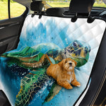 Sea Turtle Painting Print Pet Car Back Seat Cover