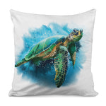 Sea Turtle Painting Print Pillow Cover