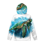 Sea Turtle Painting Print Pullover Hoodie