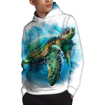 Sea Turtle Painting Print Pullover Hoodie