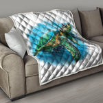 Sea Turtle Painting Print Quilt